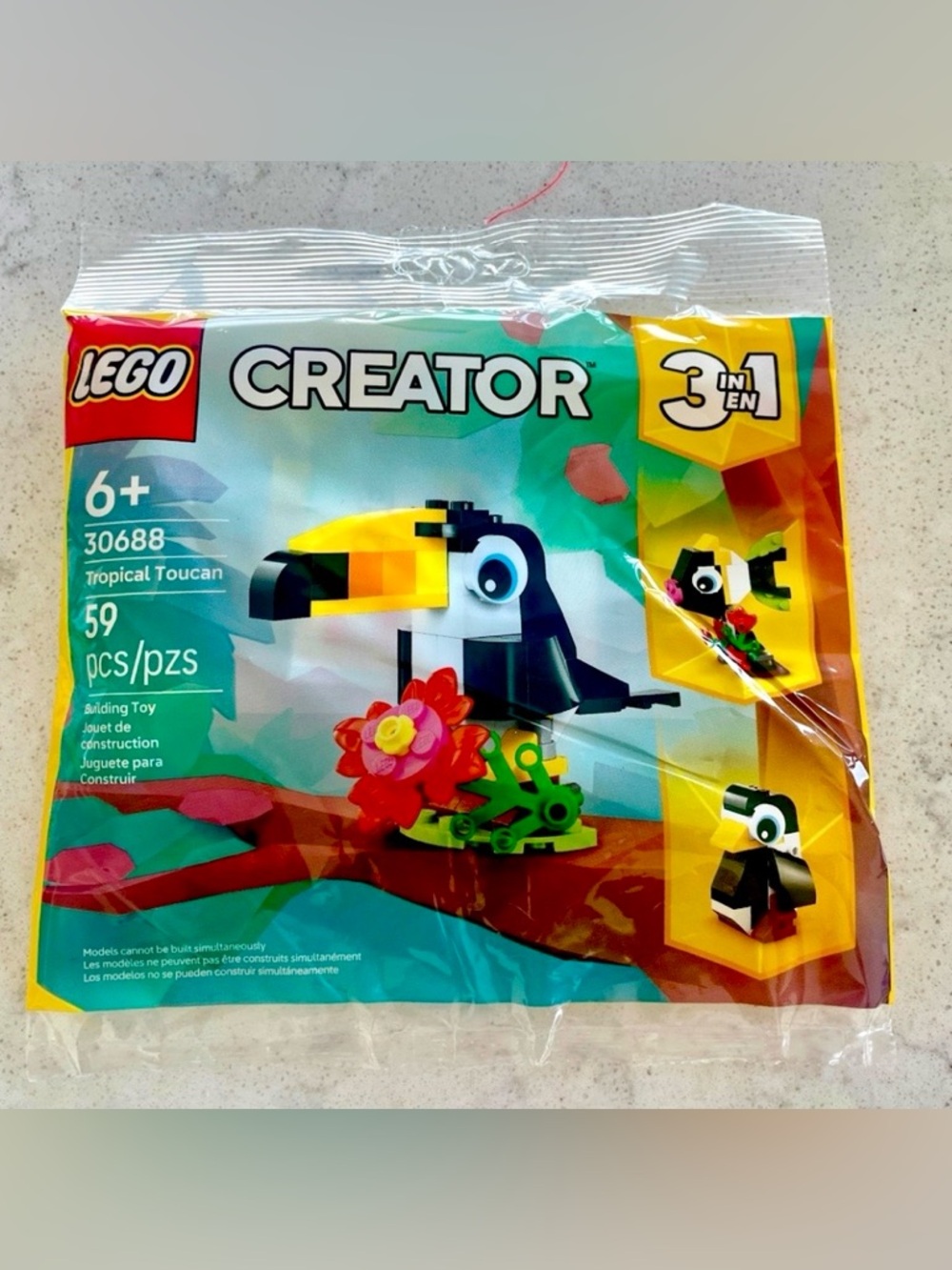LEGO Creator Tropical Toucan 3-in-1 Toy - Yellow, Black, Green